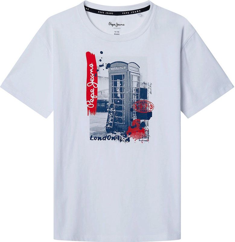 Pepe Jeans Albie T-shirt Met Korte Mouwen Wit 14 Years Jongens