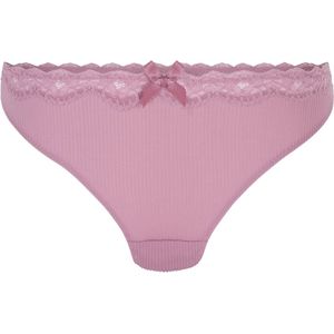 Hunkemöller Dames Lingerie String Lola - Roze - maat XS