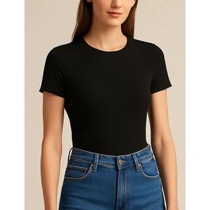 Pieces - PCADINA - Body - Korte Mouw - Glad - Zwart