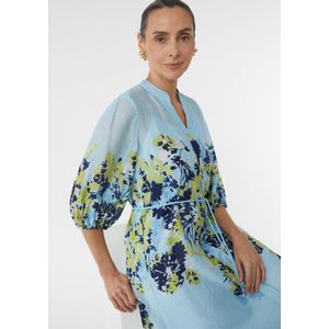 comma - Kleid - Maxituniek - Opstaande Kraag - 3/4 Mouwen