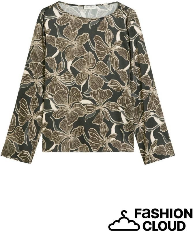 Marc O'Polo Shirt  bruin / donkergrijs