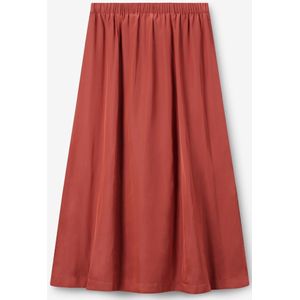 Sissy-Boy - Maxi Rok - Rood - Hoge Taille - Satijnen Look
