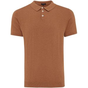 TRESANTI | TREVOR I Basic gebreide polo katoen cashmere | Brown | Size S