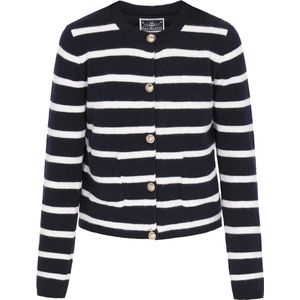 DreiMaster Maritim Gebreid vest 'Classic Look'  navy / wit