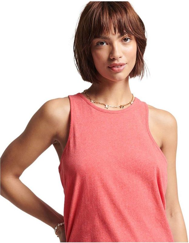 Superdry - Vintage Hemd - Dames - Mouwloos - Biologisch Katoen - Borduursel