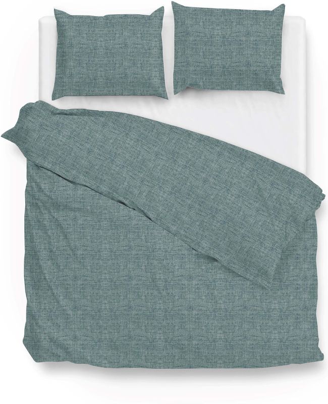 Zohome - Lino - Dekbedovertrek - Groen - 100% Katoen - 260x220