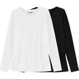 Vertbaudet - Set van 2 T-shirts - Katoen - Lange Mouwen - Zwangerschap