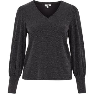 WE Fashion - Curve - T-shirt - Dames - Met Glittergaren