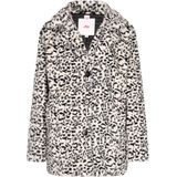 Mymo - Jas - Wit Zwart - Dames - Statement-jack met Bontpatroon