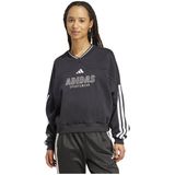 Adidas Tiro Cut 3 Stripes Fleece Sweatshirt Zwart XS Vrouw