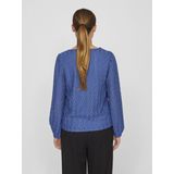 Vila Viferya v-neck ls top kobalt