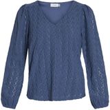 Vila Viferya v-neck ls top kobalt