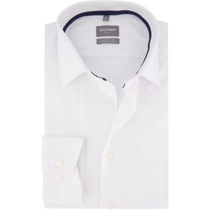 Olymp - Overhemd - Wit - Effen - Katoen - Wijde Fit