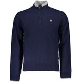 Gebreide Truien - Blauw - Half Zip Knitted Sweater