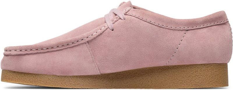 CLARKS - WallabeeEVO - Veterschoen - Pink - Enkelhoog - Leer en Suède