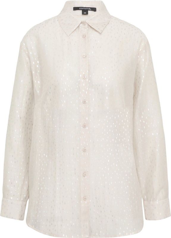 COMMA Blouse  zilver / wit