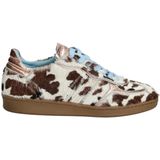 Piedi Nudi - Imola - Damessneaker - Koeienprint met Roze Accenten - Veterschoen