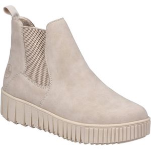 Rieker - Winterlaarzen - Lichtbeige - Kuitlaarzen - Ritssluiting - Plateauhak