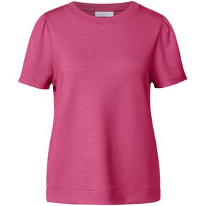 Street One Studio Dames Shirt met mouwen met ruches in Pink, in size: 34