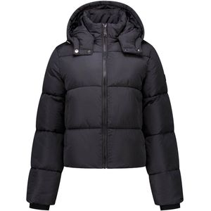 Malelions - Women Signature Puffer Jacket - Zwart - Gewatteerde Jas