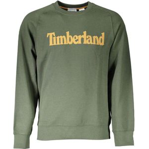 Timberland - Trui - Groen - Katoen/Polyester - Ronde Hals, Iconisch Logo