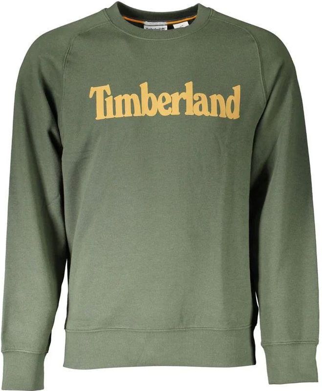 Timberland - Trui - Groen - Katoen/Polyester - Ronde Hals, Iconisch Logo