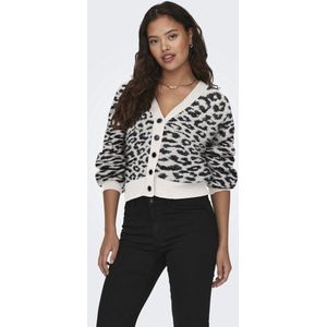 JDY - JDYLORRAINE ANIMAL SHORT CARDIGAN KNT - Grijs - Dames - Cardigans