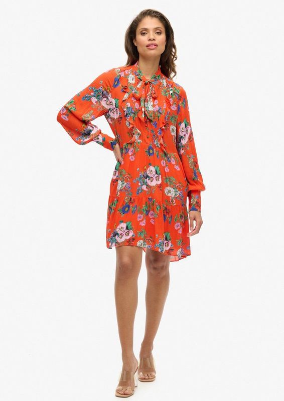 Superdry - Studios Off Duty - Korte Jurk - Met Lange Mouwen