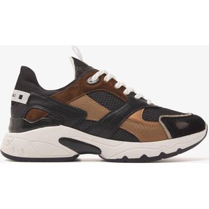 Via Vai - 57112 Sneakers - Zwart Combi - Leer
