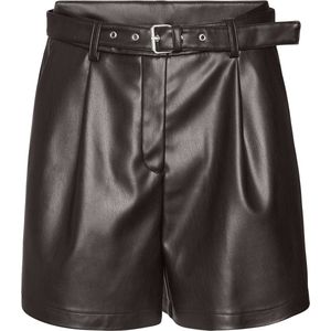 Vero Moda - Vmcaiaelly Hw Coated Shorts - Korte Broek - Chocolate Torte - Dames