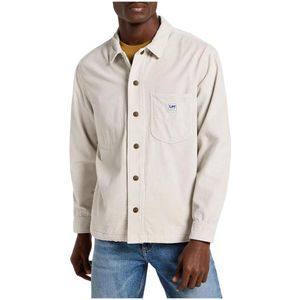 Shirt - Wit - Long Sleeve Button-Up - 100% Katoen - Met Zichtbaar Logo