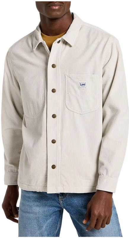 Shirt - Wit - Long Sleeve Button-Up - 100% Katoen - Met Zichtbaar Logo