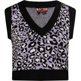 myMo - ROCKS - Trui - Lichtlila - Dierenprint - Mouwloos