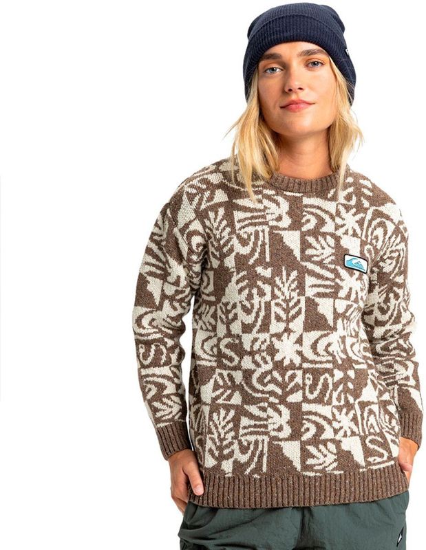 Quiksilver Hall City Sweater Sweatshirt Bruin 14 Years Jongens