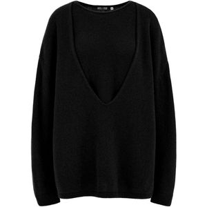 WE Fashion - STUDIO - Gebreide Trui - Lage V-hals - Dames