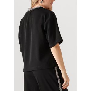 Catwalk Junkie Top With Strass Detail Tops & T-shirts Dames - Shirt - Zwart - Maat 36