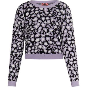 myMo ROCKS Trui 'Ucy'  lichtlila / zwart / wit