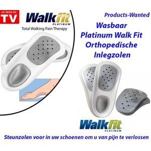 Platinum Walk Fit - Orthopedische Inlegzolen - Wit - 1 paar met 6 Gebogen Accessoires