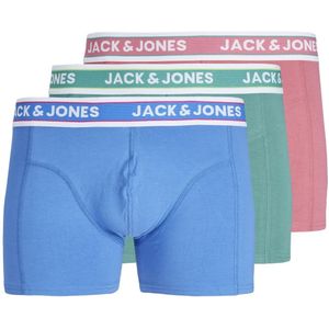 Jack & Jones - Palaceblauw - Boxershorts - Flessengroen/Rapture Rose - Elastische Tailleband