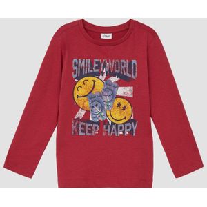 T-shirt - Lange Mouwen - Smiley®-print - Zacht Katoenen Jersey