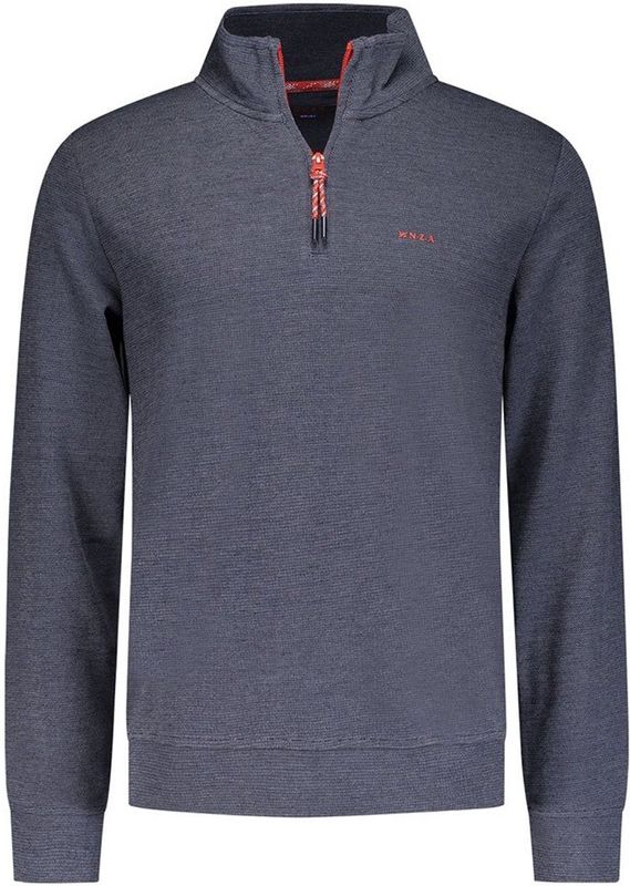 NZA New Zealand - Asher - Sweatshirt - Winter Navy - Met Halve Rits