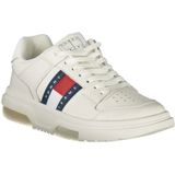 Tommy Hilfiger - Witte Leren Dames Sneaker - Fitness-schoenen