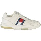 Tommy Hilfiger - Witte Leren Dames Sneaker - Fitness-schoenen