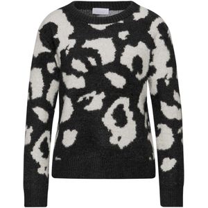 Street One Studio Dames Zacht trui met ronde hals in Zwart, in size: 34