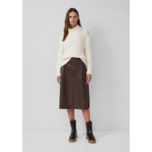 Rok - A-lijnrok - Imitatieleer - Midirok