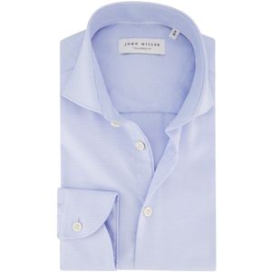 John Miller - Overhemd - Lichtblauw - Geprint - Strijkvrij