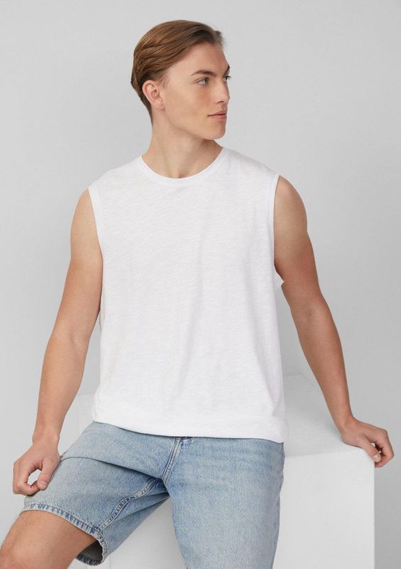 Q/S Designed By - Heren T-Shirt - Wit - Katoen