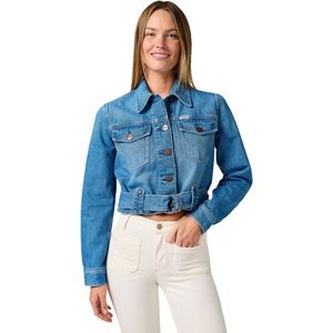 Wrangler - Moto - Denimjasje - Blauw - 100% Katoen