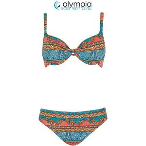 OLYMPIA Bikini  azuur / geel / lichtrood / wit