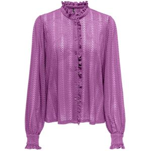 Only Onlisabelle ls placket ruffle top -